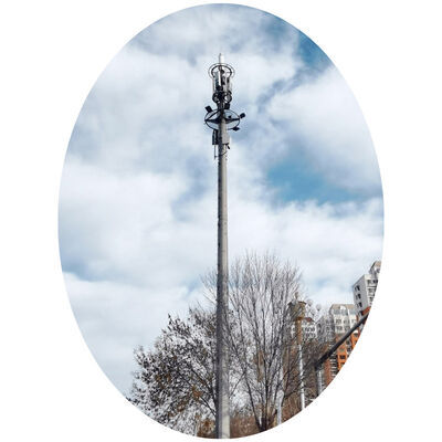 Monopole Tower Hot Dip Galvanized Telecom Tower with Long Service Life Over 30 Years and Fast Delivery Within 30 Days
