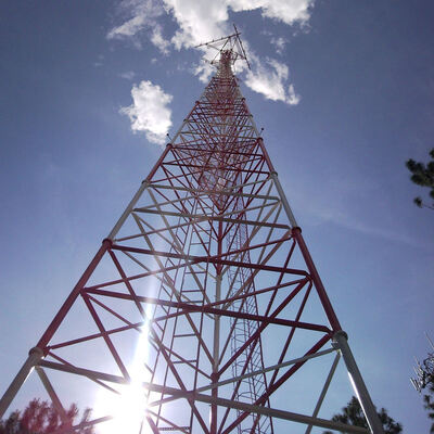 Steel tube tower designed for 4G and 5G signal transmission featuring stable structure strong wind resistance and long service life