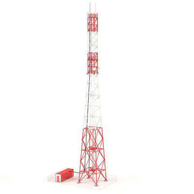 Durable angle steel tower designed with hot dip galvanized anti corrosion process suitable for 4G 5G radio and television signal expansion