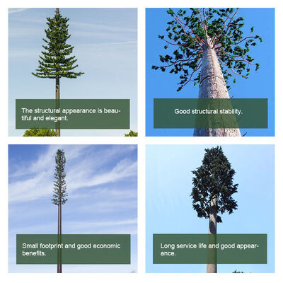 Customizable Bionic Tree Tower combining communication function and natural landscape aesthetics with durable steel and anti corrosion treatment