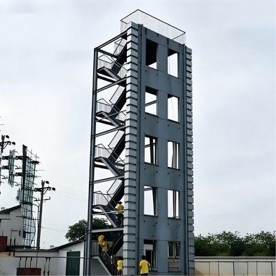 Training Tower Customizable Height 12 to 35 Meters with Protective Fence and Simulation Window for Firefighter Drills