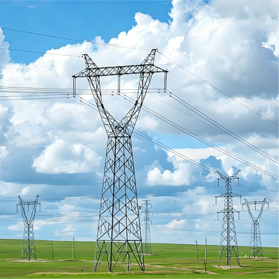 Electric Power Tower Transmission Line Tower with Customizable Height and Voltage Grade Hot Dip Galvanized Steel Structure