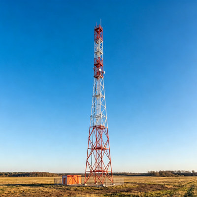 Customizable height angle steel tower with hot dip galvanized surface treatment suitable for 4G 5G signal transmission and radio coverage