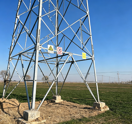 Telecom angle steel tower with multi layer platform and reasonable layout for installation of communication equipment and antennas simultaneously