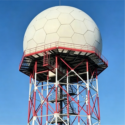 Customizable Radar Tower Hot Dip Galvanized Steel Structure High Strength Q355B Steel Suitable for Radar Equipment Installation and Maintenance