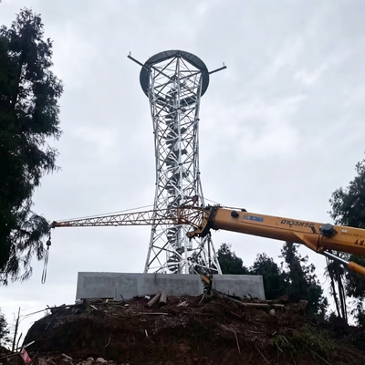 Customizable Radar Tower Hot Dip Galvanized Steel Structure High Strength Q355B Steel Suitable for Radar Equipment Installation and Maintenance