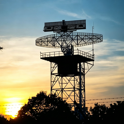 Durable Radar Tower with hot dip galvanized anti corrosion steel structure height from 20 meters to 80 meters suitable for radar signal reception