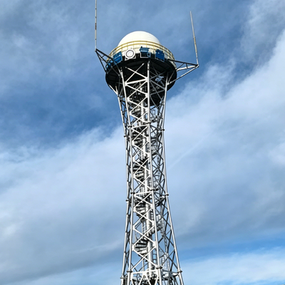 Hot Dip Galvanized Steel Radar Tower 20 to 80 Meters Strict Raw Material Inspection and Full Process Control for Performance