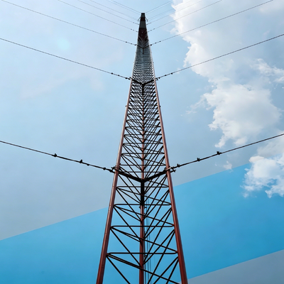 Hot Dip Galvanized Anemometer Tower with Q235 Q355 Steel for Wind Monitoring and Meteorological Observation Applications