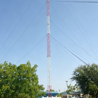 Hot dip galvanized steel tube tower with rigorous design for uniform force distribution and resistance to wind earthquake and corrosion