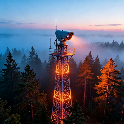 Guard Tower fire observation tower with customizable height and hot dip galvanized anti corrosion treatment for outdoor surveillance