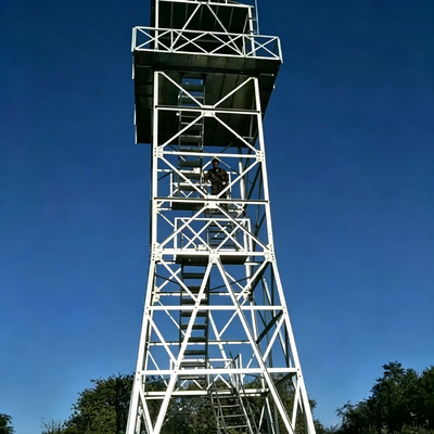 Steel Structure Tourist Tower Guard House Platform Observation Tower Angle Lattice Steel Watchtower 10-80m